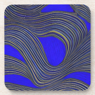 Abstract Seascape Fractured Waves 18 Beverage Coaster