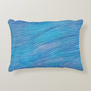 Abstract Seascape Fractured Waves 21 Accent Pillow
