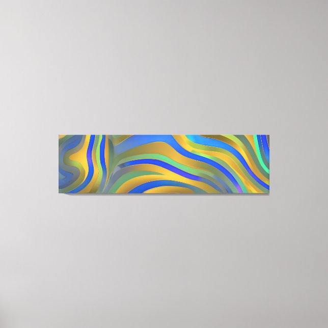 Abstract Seascape Fractured Waves 25 Canvas Print (Front)