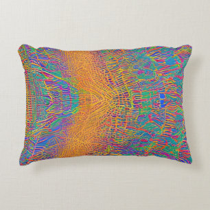 Abstract Seascape Fractured Waves 27 Accent Pillow