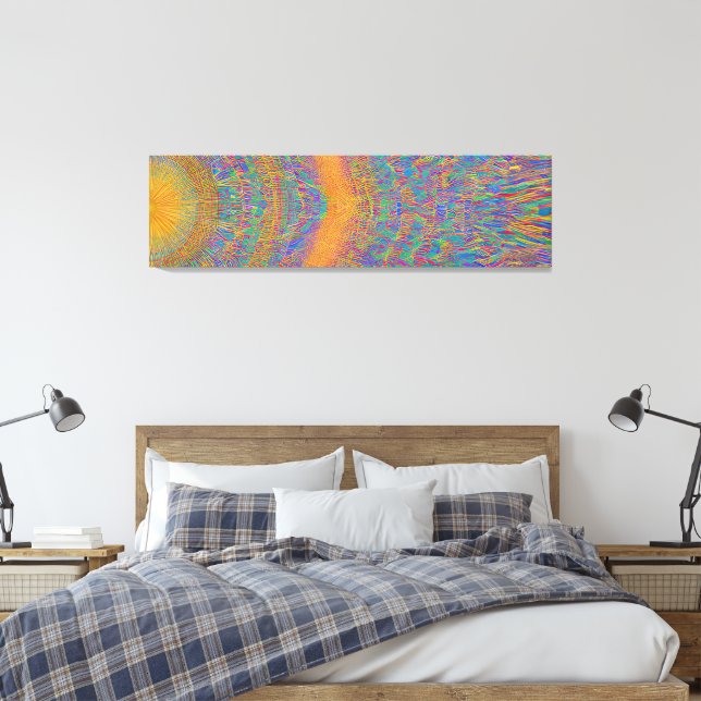 Abstract Seascape Fractured Waves 27 Canvas Print (Insitu(Bedroom))
