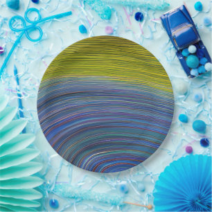 Abstract Seascape Fractured Waves 34 Paper Plates