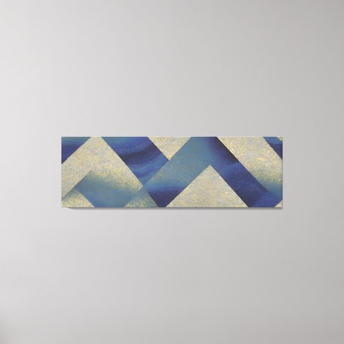 Abstract Seascape Fractured Zig Zag Waves 09 Canvas Print