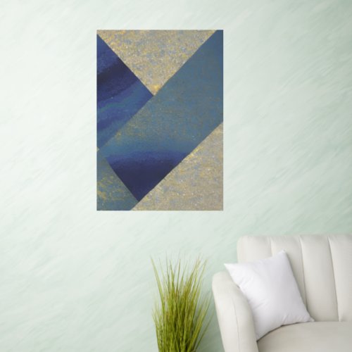 Abstract Seascape Fractured Zig Zag Waves 09 Wall Decal