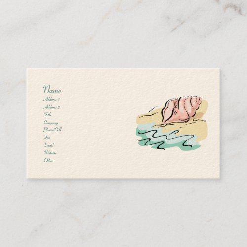 Abstract Seashell Business Cards
