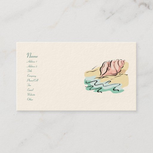 Customizable Abstract Seashell Business Cards