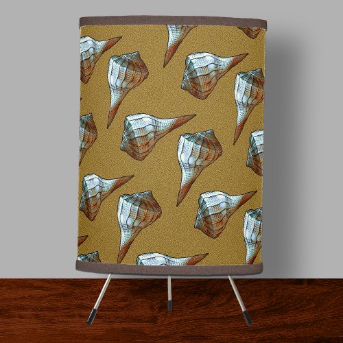 Abstract Seashells Pattern Tripod Lamp