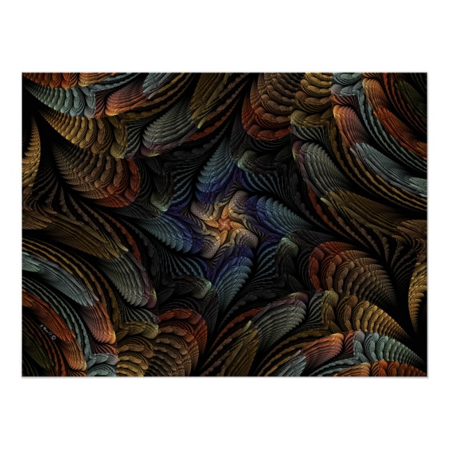 Abstract Seashells Poster (Front)