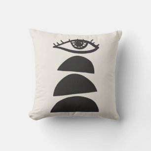 Abstract seeing eye with balancing stones trendy T Throw Pillow