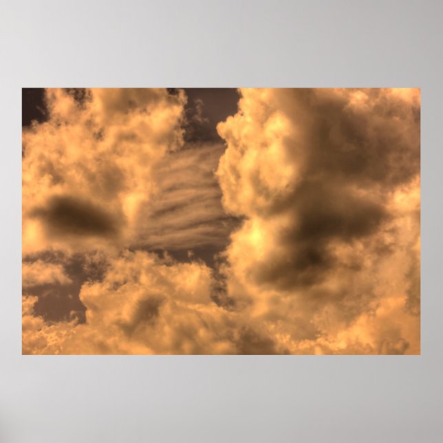 Abstract sepia cloud backgroundabstract, art, arti poster (Front)