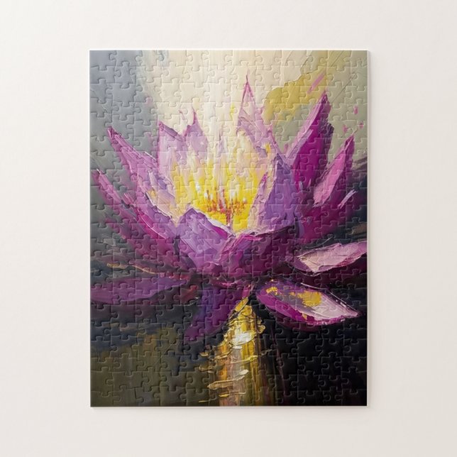 Abstract Serene Lotus Fine Art Jigsaw Puzzle (Vertical)