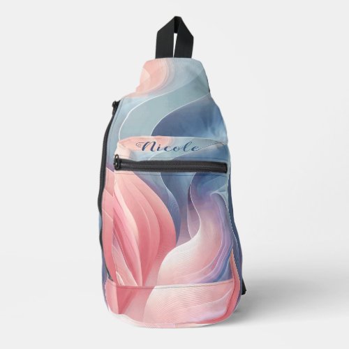 Abstract Serenity Artwork Your Text Sling Bag