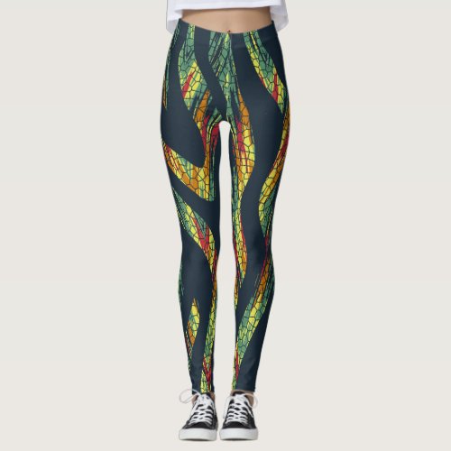 Abstract Serpent Leggings