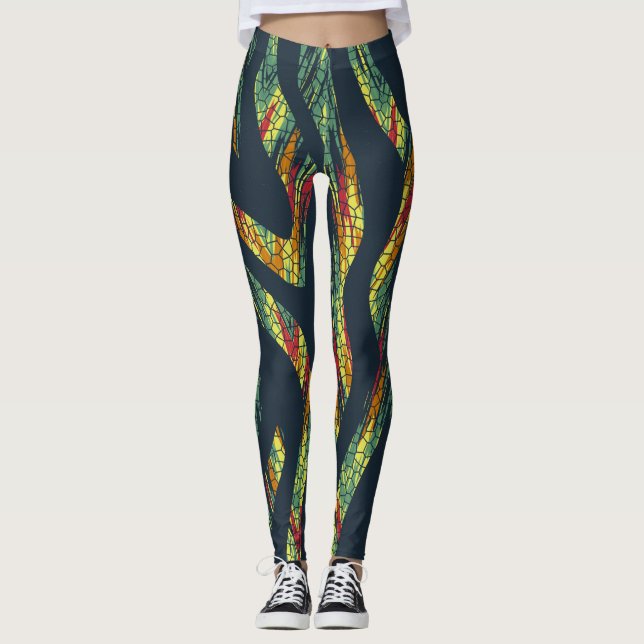 Abstract Serpent Leggings (Front)