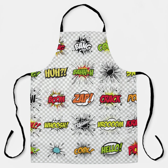 abstract set of pop art objects on a special backg apron (Front)