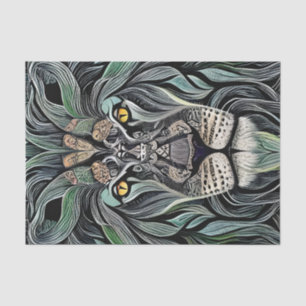 Abstract Shabby Chic King Lion Tissue Paper