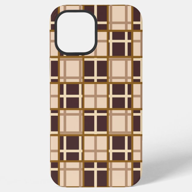 Abstract Shades of Brown iPhone 12 Pro Max Case (Back)