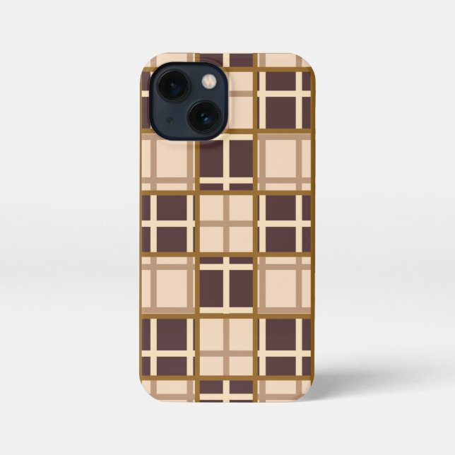 Abstract Shades of Brown iPhone 13 Mini Case (Back)
