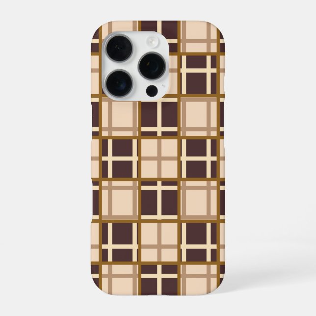 Abstract Shades of Brown iPhone 16 Pro Case (Back)