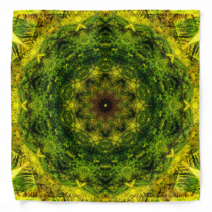 Abstract Shades of Green Bandana