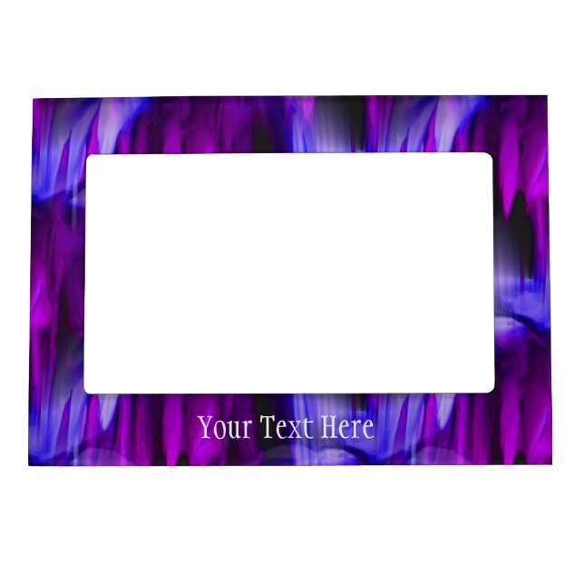 Abstract Shades Of Purple Magnetic Frame (Front)