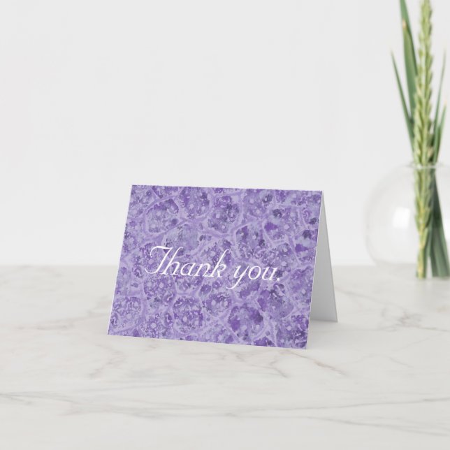Abstract Shades of Purple Thank you Cards (Front)