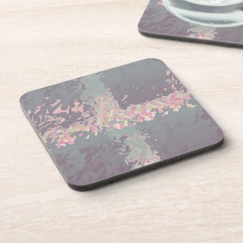 Abstract Shadow Candy Sprinkle Beverage Coaster