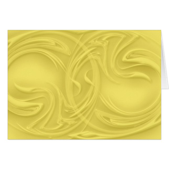 Abstract Shadow Curls Over Yellow Blank Inside Cards (Front Horizontal)