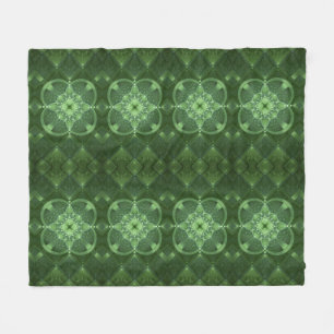 Abstract Shamrocks Fleece Blanket