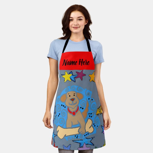 Abstract Shape, add text, Apron (Worn)