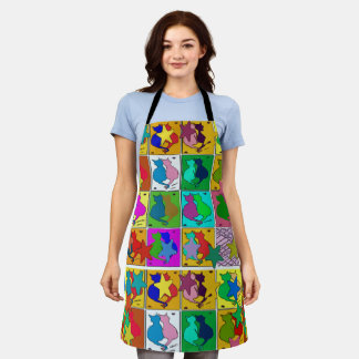 Abstract Shape, add text, Apron