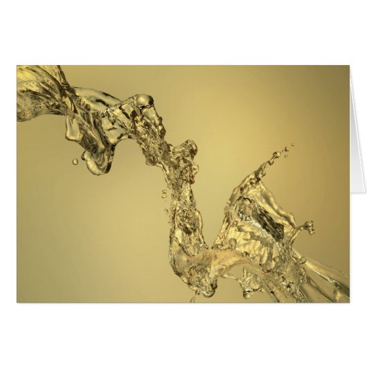Abstract Shape Formed by Splashing Water Cards (Front Horizontal)
