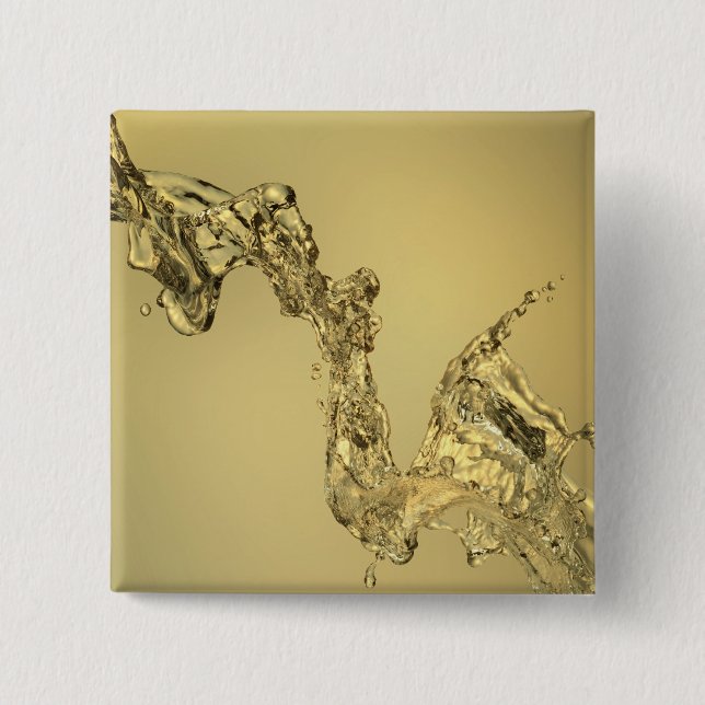 Abstract Shape Formed by Splashing Water Pinback Button (Front)