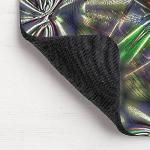 Abstract shape in dotted lines under aged green mouse pad