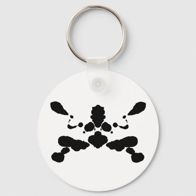 abstract shape psychological test board Rorschach Keychain (Front)