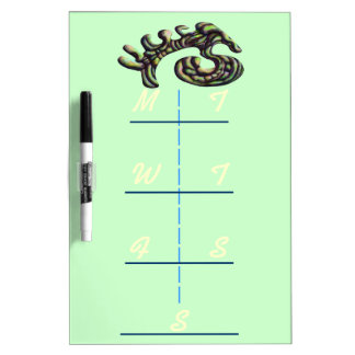 Abstract Shape Weekly Dry Erase Dry-Erase Board