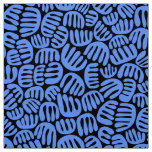 Abstract Shapes 301122 - Baby Blue on Black Fabric