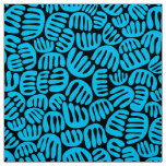 Abstract Shapes 301122 - Sky Blue on Black Fabric