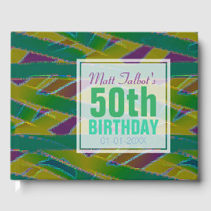 Abstract Shapes 50th Birthday Guest Book
