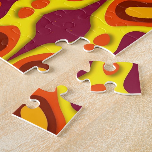 Abstract Shapes and Colors Interplay Jigsaw Puzzle (Side)