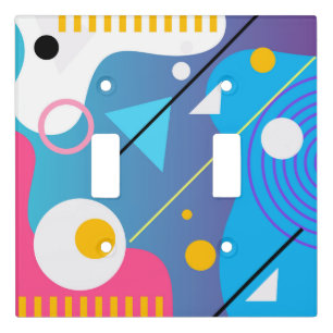 Abstract Shapes and Colors Light Switch Cover