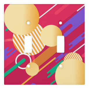 Abstract Shapes and Colors Light Switch Cover