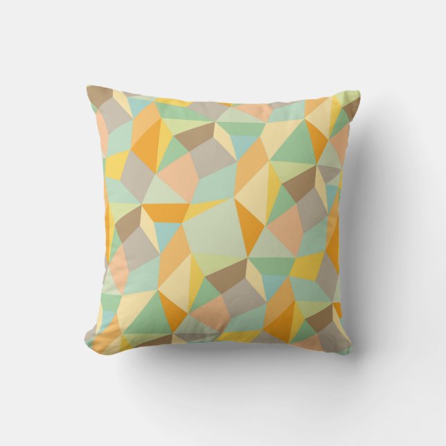 Abstract Shapes and Colors Throw Pillow (Front)