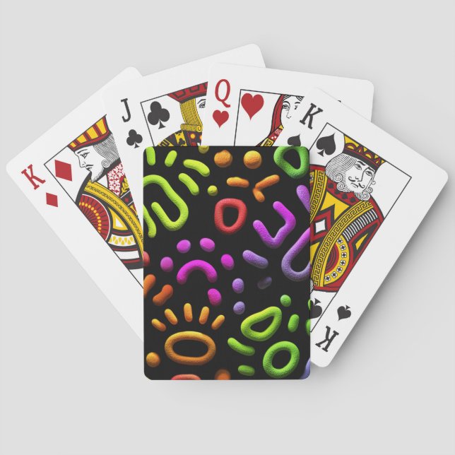 Abstract Shapes Art Poker Cards (Back)