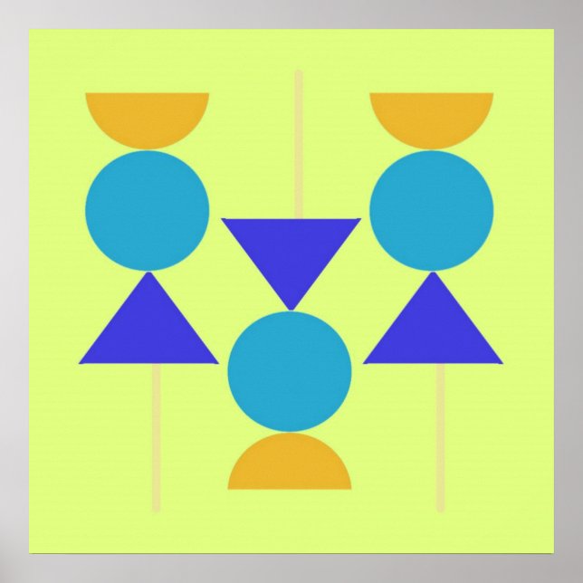 abstract shapes art poster (Front)