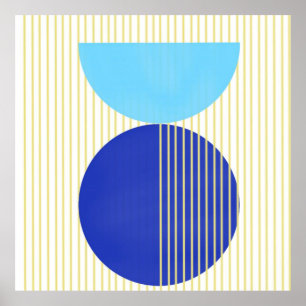 abstract shapes art poster