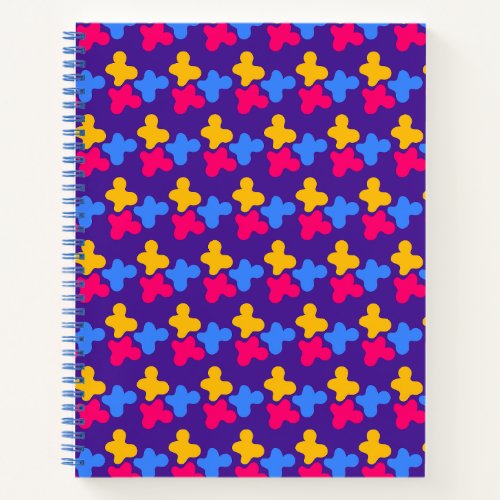 Abstract Shapes Blue Notebook