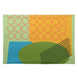 Abstract Shapes Cloth Placemat
