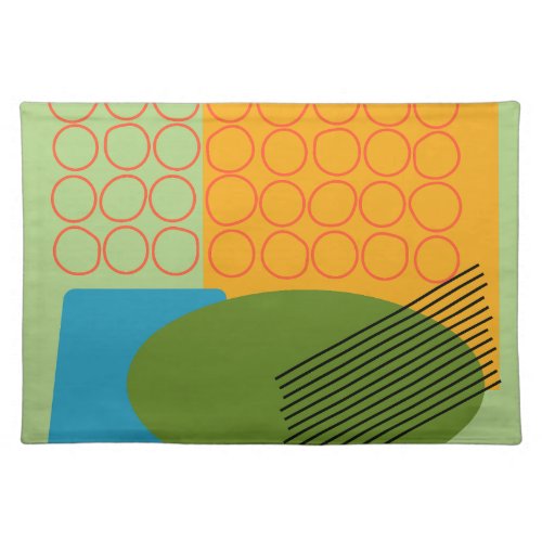 Abstract Shapes  Cloth Placemat