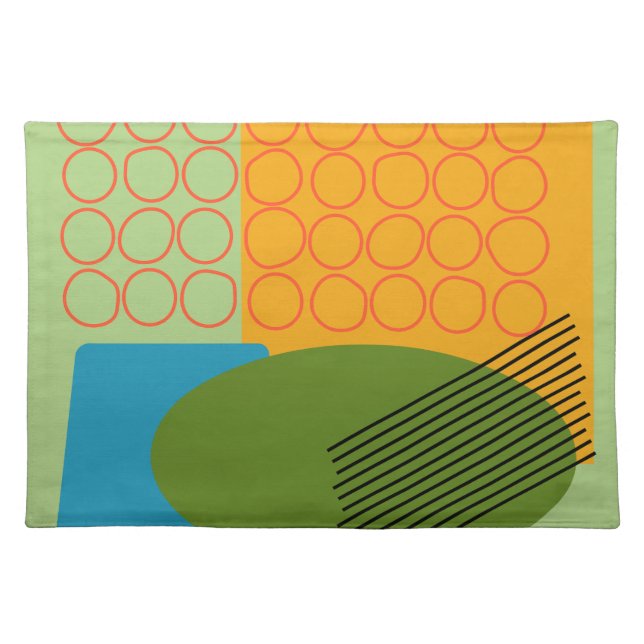 Abstract Shapes  Cloth Placemat (Front)